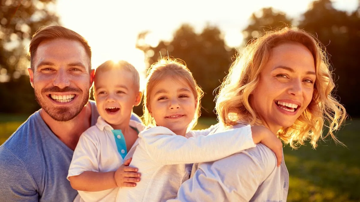 happy family photo with smiles