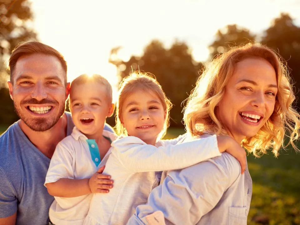 happy family photo with smiles