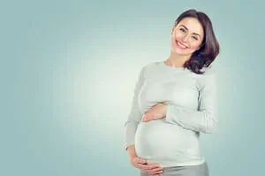 close image of pregnant woman